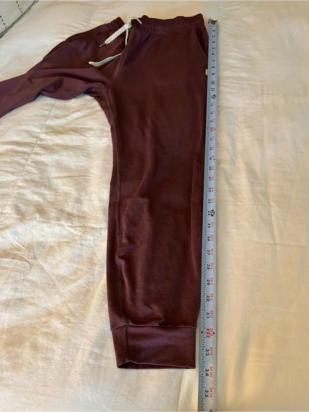 Vuori Performance Joggers, Fig Heather, Maroon, Drawstring, Pockets, Sweatpants - Picture 11 of 16